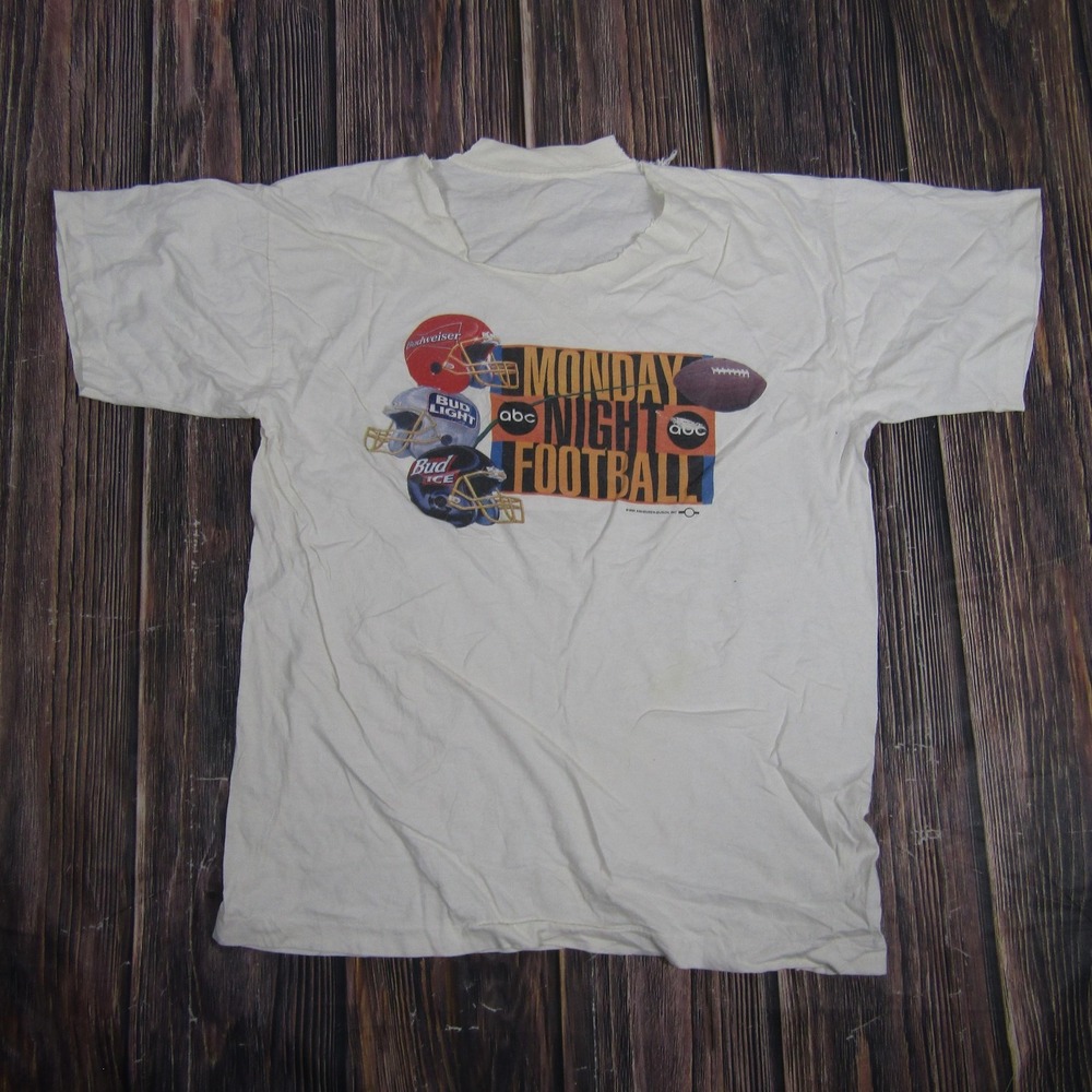 Vintage Monday Night Football‎ Shirt Mens Large ABC Budweiser Promo 1996 90s Tee